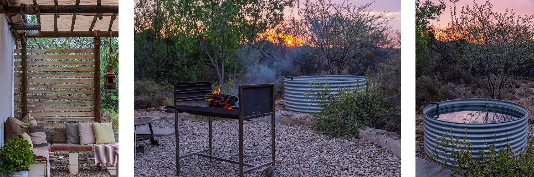 Red Rock features a private and secluded plunge pool, braai and patio