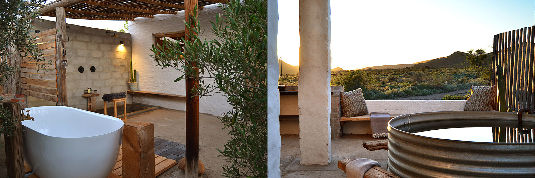 Studio Pool with a view and outdoor courtyard bath