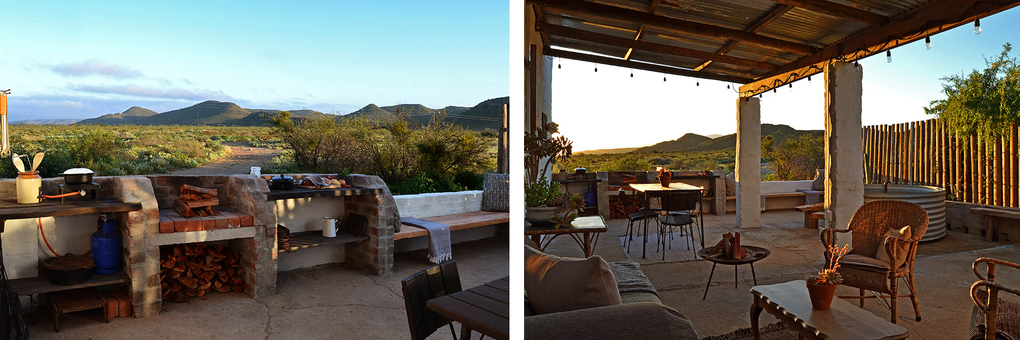 The Studio Braai and stoep with sunset views
